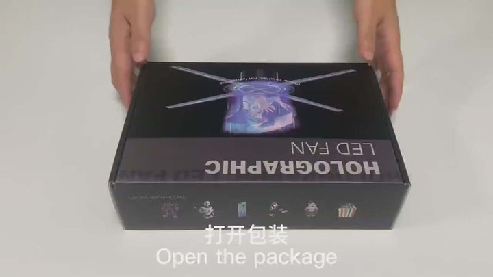 3D Hologram Fan LED Sign, Video